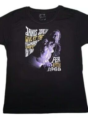 Janis Joplin Fillmore East '69 T-Shirt ~ Women's Long Length ~ XL ~ Brand New!